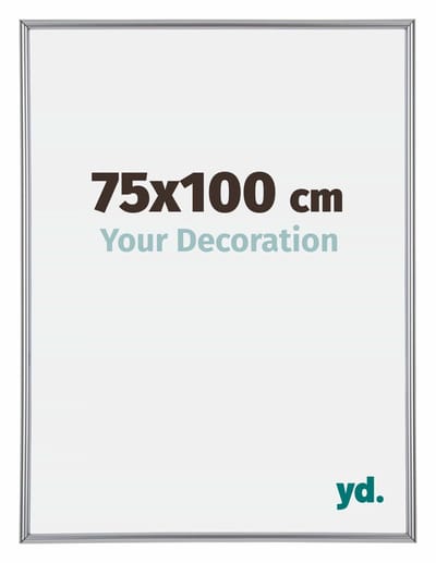 Your Decoration - Fotolijst 75x100 cm - Kunststof - Zilver Hoogglans - Annecy