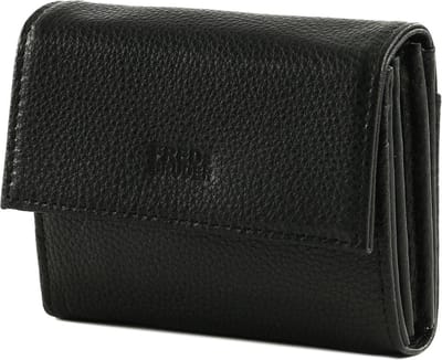 FREDsBRUDER Leren Portemonnee My Old Friend Flap Wallet Black Zwart
