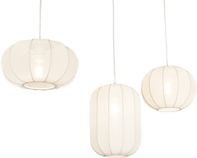 Lumidora Hanglamp 75240 - TACK - 3 Lichts - E27 - Wit - Metaal