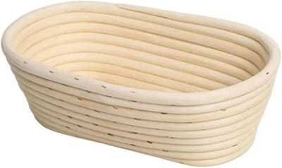 Brood Rijs Manden - Bak Manden - Brood Bakken - Linnen Gevoerd - XL 35 cm - Houtkleur