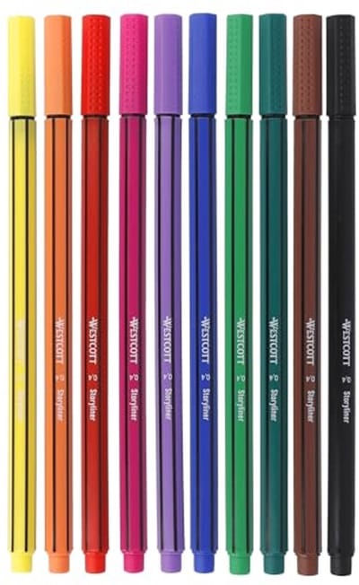 Premium Fineliner Set - 10 Stuks met Nauwkeurige Lijnvoering en Sneldrogende Inkt