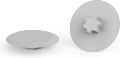 10 stuks - T10 / TX10 - Afdekdopjes voor Torx schroeven - Ronde Kunststof Afdekkapjes - Lichtgrijs RAL 7035