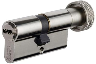 Knopcilinder met hoge veiligheid - 30x30 cm, weerstand tegen inbraakmethoden, inclusief 5 omkeerbare sleutels