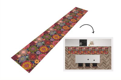 Keukenloper - Loper keuken - Bloemen - Patroon - Lijn - 300x50 cm - Keukenloper vinyl