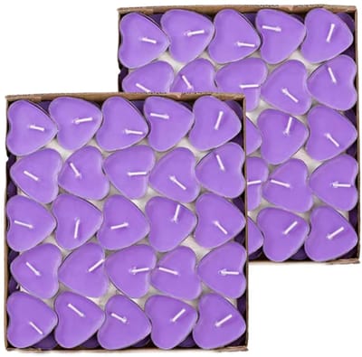 Dailygoods- Liefdeskaarsen 100 stuks - Theelichtjes - Romantische Kaarsen - Bruiloften - Verjaardagen - Veiligheidswaarschuwing