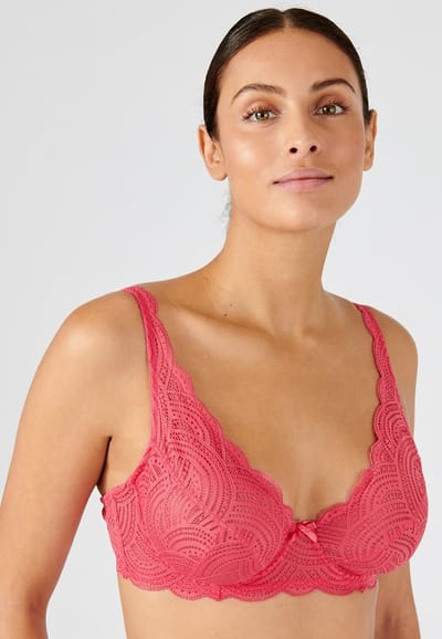 Damart - Beugelbeha, foulardmodel - Dames - Rood - 90
