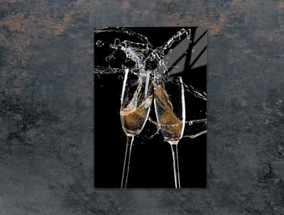 TMK ArtDeko - Snijplank van Glas - 35x52cm - Wijnmotief - Hittebestendig - Hygiënisch