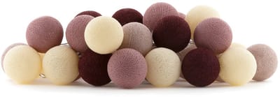 Cotton Ball Lights - LED lichtslinger voor binnen - Handgemaakt en Fairtrade - 35 lampjes - Rosegarden