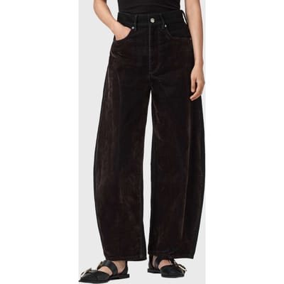 AllSaints Helena Flocked Jean Cocoa Brown Taglia: W32 | Pantaloni Outlet | Donna | Marrone