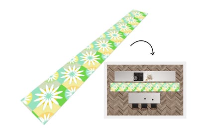 Keukenloper - Keukenmat - Bloemen - Zomer - Patronen - 400x50 cm - Keuken vloerkleed