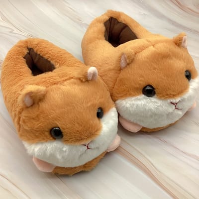 Grappige pantoffels | Hamster Sloffen | Bruin | One size Fits All Maat 32 t/m 38 voor Kinderen, Dames en Heren | Pantoffel dierensloffen | Pluche dierenpantoffels | Zachte Binnenschoenen | Sloffen en Pantoffels maat 32, 33, 34, 35, 36, 37, 38…