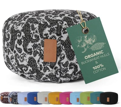 #DoYourYoga - Yoga kussen - »Vishnu« - rond meditatiekussen met bio-organische boekweit schalen vulling - H:15cm, diam.30cm - Style (3)