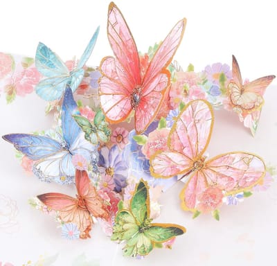 Dailygoods - Vlinders pop-up kaart verjaardag, 3D bloemen vlinder verjaardagskaart verjaardagscadeau voor mama, echtgenotes, dochters, zussen en bruiloftskaart