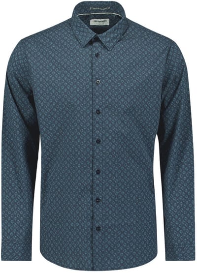 No Excess Shirt Strech Allover Printed Night Größe: S | Casual hemden Outlet | Herren | Schwarz