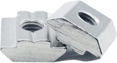 Dailygoods- Sleufmoeren Zwaar B-type - 10 Stuks - Schroefdraaddiameter M6 - Staal Verzinkt - Afmetingen 20 x 19,7 x 10,5 mm - Geschikt voor Groef 10 Profielen - Bevestigingsmoeren