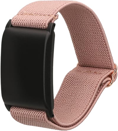 kwmobile nylon bandje voor smartwatch - geschikt voor Whoop 5.0 / Whoop 4.0 / 3.0 - 14 - 22 cm - Polsbandje in oudroze
