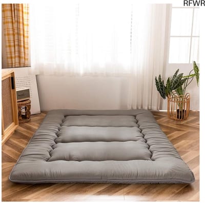 RFWR® Vloermatras Japanse stijl – Opvouwbaar en Rolbaar, Dikke Tatami-Mat voor Comfortabel Slapen, Perfect voor Slaapkamer en Woonkamer