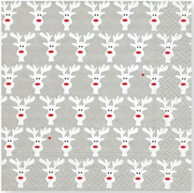 Paper+Design - lunch servetten 33x33cm - Elk parade - 20 stuks