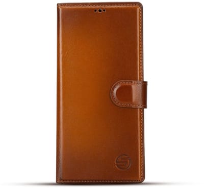 Geschikt voor Samsung Z Fold 7 Hoesje Leer - Solidenz Bookcase Z Fold 7 Lederen - Echt leer - Telefoonhoesje Met Pasjeshouder - Top grain leather case cover - Zwart