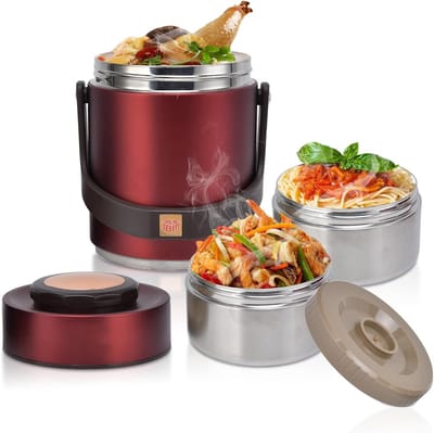 Vacuum Thermoscontainer 1,5 liter - Roestvrij Staal - Warmhoudpot voor Eten en Soep - Ideaal voor Werk, School en Reizen