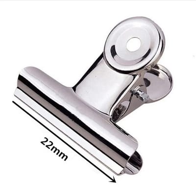 WiseGoods Premium Bulldog Clips 22MM - Set Van 20 Stuks Papierklemmen - Klem - Klemmen - Bulldog Clip - Kantoor & Thuis - Zilver