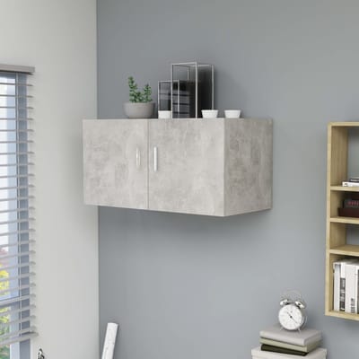 vidaXL - Hangkast - 80x39x40 - cm - bewerkt - hout - betongrijs