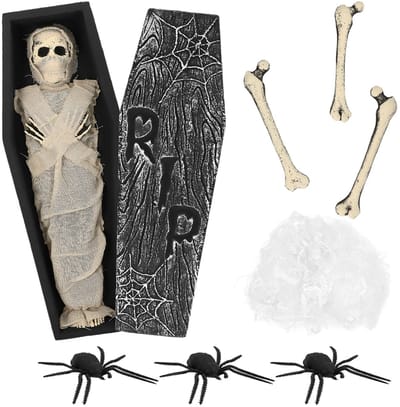 Boland - Decoratieset Mummy - Horror - Decoratie - Halloween - Spookhuis - Trick or Treat - Mummy - Spinnen - Skelet