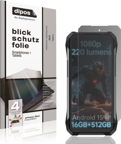 dipos – Matte Privacy Screenprotector geschikt voor 8849 Tank X | Anti-Spy Beschermfolie