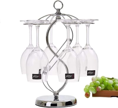 Metalen Wijnglas Houder voor Aanrecht - Stemware Opbergrek voor Keuken en Bar