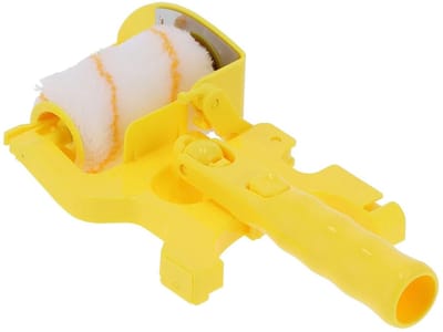 Verfroller geeldraad randroller | Schilderrollen met handvat voor renovatie en decoratie | 33 x 14 x 7 cm .