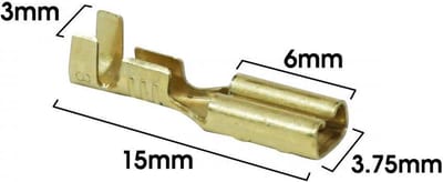 Sachet de 100 cosse plate femelle largeur 2.8mm connexion électrique pour moto auto