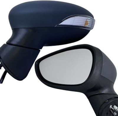BILMAX Linker Buitenspiegel Vervanging voor Ford Fiesta / Fiesta Van 2008–2012, Elektrisch Verstelbaar, Handmatig Inklapbaar, Verwarmd, Met Richtingaanwijzer, Gegrond, 6-Pins (Bestuurderszijde)