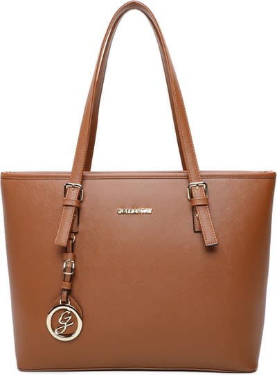 Gallantry® - Schooltas - Dames Tas - Tassen met rits - Schoudertas - Handtas - Werktas - Shopper - Tote bag - geschikt voor A4 - Bruin