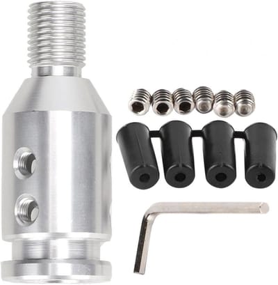 Dailygoods - Universele Auto Versnellingsknop Adapter 12x1.25 - Aluminium - Zilver
