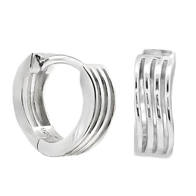 Juwelier Zwartevalk zilveren (gerhodineerd) oorbellen - 22.322