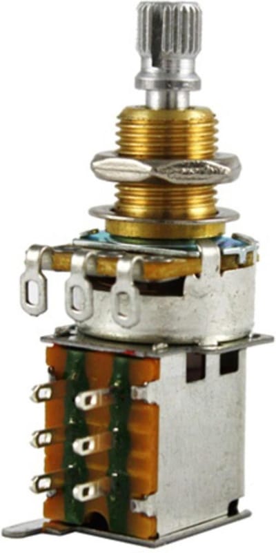 Allparts Push/Push Poti 500k log Schalter Japan 6 Pins - Potentiometer voor gitaar