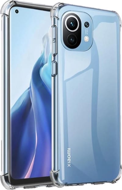 Hoesje Geschikt voor: Xiaomi Mi 11 - Anti Shock Silicone Bumper - Transparant