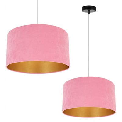 Gouden Glamour Hanglamp met Velours Kap - Verstelbare Hoogte
