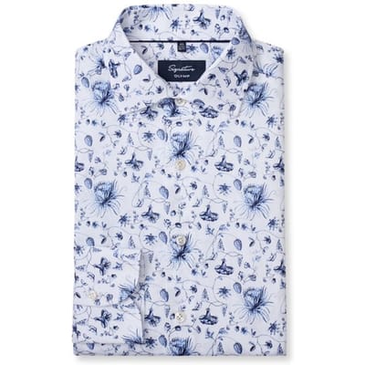 OLYMP Signature Overhemd, Tailored Fit, Signature Kent, Bleu