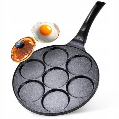 Vilde Basic Line 26cm Pan voor Eieren & Pannenkoeken met 7 Holtes
