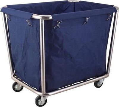 HENDI Wasgoed trolley – stalen frame – afneembare waszak – 4 wielen – 900x650x850 mm