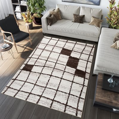 Tapiso Sari Vloerkleed Woonkamer Wit Tapijt Karpet Maat- 120x170