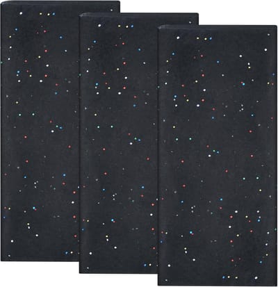Glitter Tissue Papier voor Verpakking 50x66cm Zwart - 10 Vellen voor Cadeaus en Ambachten