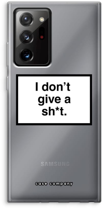 Case Company® - Hoesje geschikt voor Samsung Galaxy Note 20 Ultra / Note 20 Ultra 5G hoesje - Don't give a shit - Soft Cover Telefoonhoesje - Bescherming aan alle Kanten en Schermrand