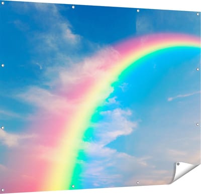 Gards Tuinposter Regenboog - 150x120 cm - Tuindoek - Tuindecoratie - Wanddecoratie buiten - Tuinschilderij
