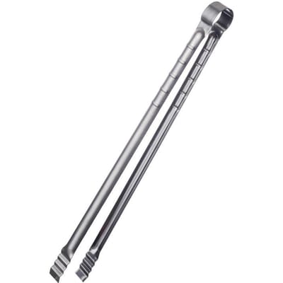 1 Stuks Outdoor Camping Grill Tangen 45CM Extra Lange Keukentangen Grill Tangen Clips Roestvrij Staal Tangen Voor Koken Grillen zilver