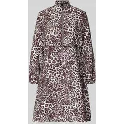 Jurk van viscosemix met all-over dierenprint