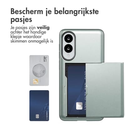 imoshion Hoesje met Pasjeshouder - Geschikt voor Samsung Galaxy S25 Edge - Groen