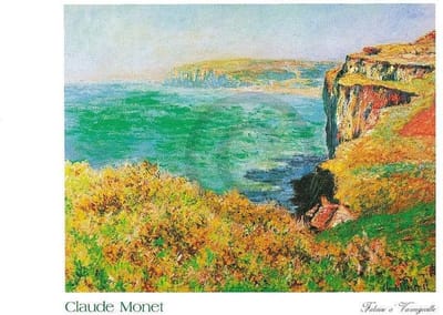 Kunstdruk Claude Monet - Falaise à Varengeville 70x50cm