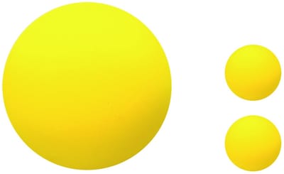 Sundo Handtrainingsbal 55 mm - Stressbal en oefenbal voor vingerkracht en beweeglijkheid, pur-schuim - Geel